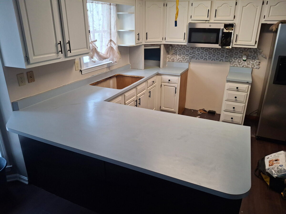 Kitchen countertop before resurfacing in Elizabethtown, KY